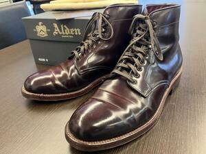 Alden オールデン Leather Soul別注 プレーントゥ Shell Cordovan ピットブーツ　7D 45298 h