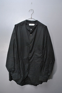 Graphpaper Oversized Band Collar Shirt グラフペーパー/バンドカラーシャツ/ブラック/F