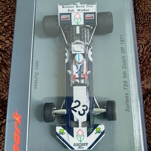 スパークモデル 1/43 サーティース・TS9・フォード 1971年 オランダGP5位 ジョン.サーティース spark John.Surtees 1971 Surtees・Fordの画像5