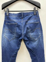 G-STAR RAW ジースターロウ ARC 3D SPORT TAPERED 立体裁断 インディゴ スウェット デニムパンツ 28×32 イージー テーパード ジーンズ _画像5