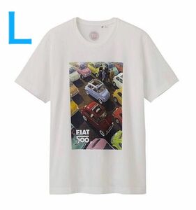 廃番！　レア！　ユニクロ FIAT Tシャツ　Ｌ　未使用　フィアット500