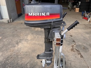 宮城県発 MARINER マリナー 船外機 6E0-S 4馬力 S足 始動NG 要整備 中古 売切!!