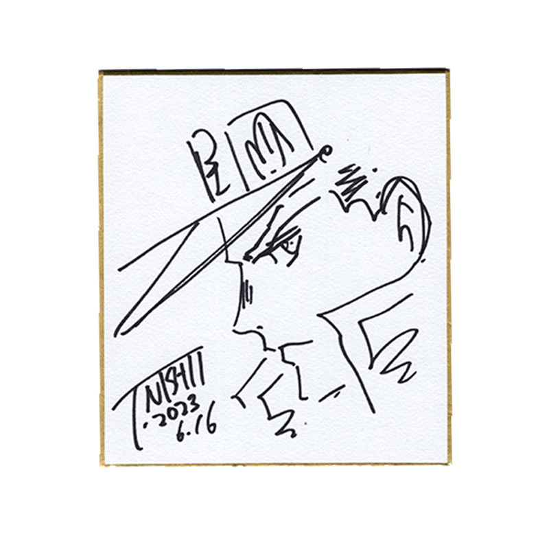 [Photo evidence included] Terumi Nishii Autographed colored paper JoJo's Bizarre Adventure Animator Character Designer Mushishi, comics, anime goods, sign, Hand-drawn painting