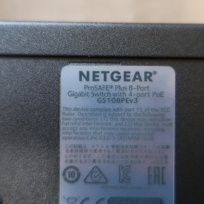 NETGEAR GS108PEv3 ネットギア ８ポートスイッチングハブの画像3