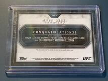 25枚限定 アリアニー・セレステ 格闘着カード TOPPS UFC Museum Collection 2018_画像2