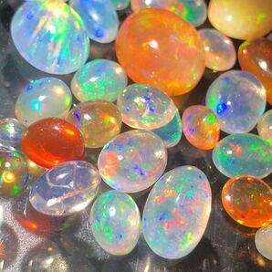 L04-0029 まとめ☆ファイヤーオパールルース 12.7g 63.5ct ( ファイヤー opal 遊色 虹 裸石 宝石 ルース jewelry )の画像2