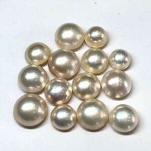 L04-0043 14点まとめ☆マベパールルース 30g 150.0ct ( マベパール pearl 半円真珠 宝石 裸石 jewelry )