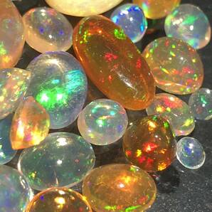 L04-0029 まとめ☆ファイヤーオパールルース 12.7g 63.5ct ( ファイヤー opal 遊色 虹 裸石 宝石 ルース jewelry )の画像4