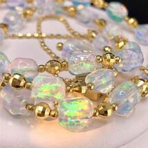 E03-10629☆ K18☆クレサンベール オパールネックレス 30.9g ( オパール opal クレサンベール necklace K18 デザイン accessory jewelry )_画像2