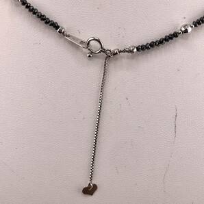 E04-5209 ブラックダイヤモンドネックレス 38cm 6.0g ( black diamond necklace K18WG jewelry )の画像3