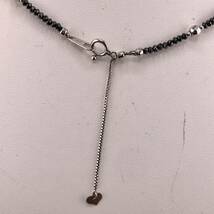 E04-5209 ブラックダイヤモンドネックレス 38cm 6.0g ( black diamond necklace K18WG jewelry )_画像3