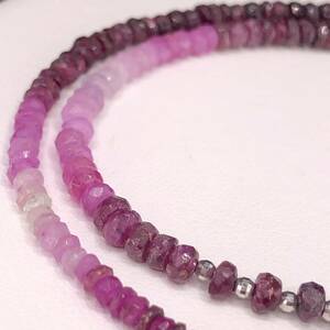 E04-4976 ルビーネックレス 10.3g ( ルビruby necklace K18WG accessory jewelry )