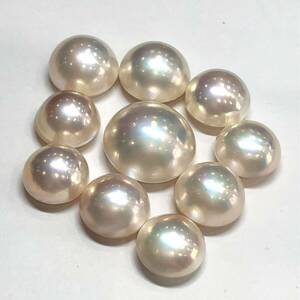 L04-0039 10点まとめ☆マベパールルース 27.0g 135.0ct ( マベパール pearl 半円真珠 裸石 宝石 jewelry )