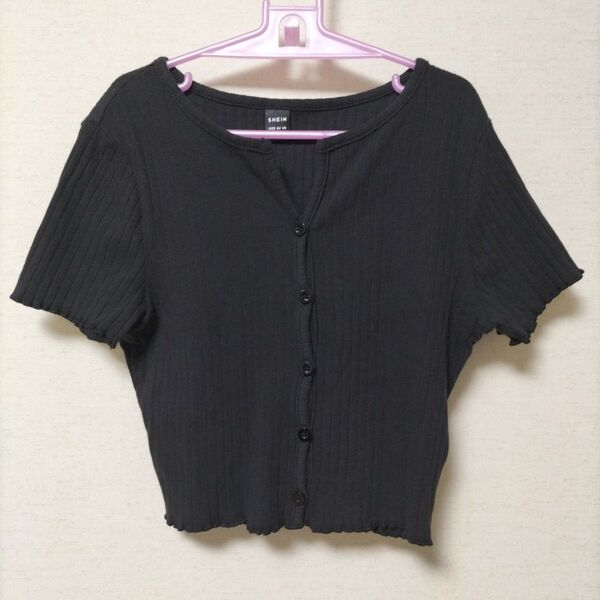 レディース 半袖 トップス 夏服 SHEIN シーイン 黒 S 美品