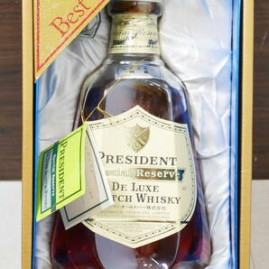 ▲(R604-B267)古酒未開栓 PRESIDENT プレジデント スペシャル リザーブ デラックス スコッチ ウイスキー 750ml 43％ の画像9