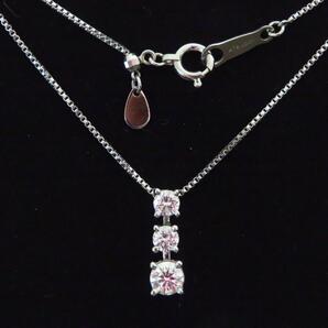 【TRILOGY】トリロジーダイヤモンド0.50ct プラチナ ネックレス デビアスの画像3