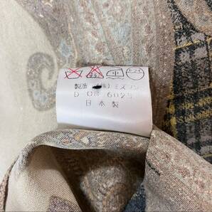 MOLLAR-B 長袖シャツ ボタンシャツ ペイズリー 総柄 レトロ 日本製 11サイズ 【k219】の画像5