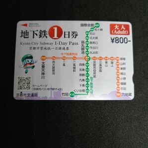 京都市交通局地下鉄一日券使用済み券