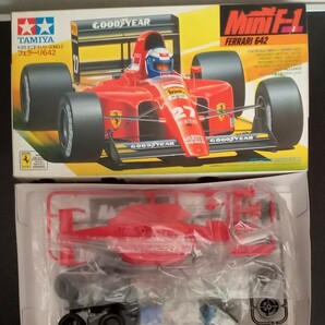 タミヤ ミニF-1シリーズNO.2 フェラーリ642 未組立品 箱傷み有りの画像4