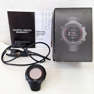 ★通電確認済み★ SUUNTO スント AMBIT3 RUN BLACK HR アンビット ラン OW143 スマートウォッチ 黒 ブラック デジタル 時計 WK