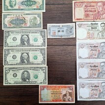 外貨 旧紙幣 外国紙幣 紙幣 36枚 まとめて 中華人民 中国 中央銀行 アメリカ 日本 日本銀行 スリランカ 韓国 タイ 古紙幣 WK_画像3