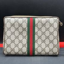 GUCCI グッチ オールドグッチ セカンドバッグ　vintage Sherry line シェリーライン GG柄 クラッチバック ビンテージ ジャンク_画像2