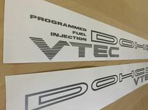 DOHC VTEC サイドステッカー シビック CR-X インテグラ プレリュード EG EF DA BB DB EK DC ドア デカール USDM_画像2