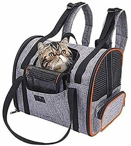 ペットキャリー バッグ リュック 猫 小型犬 ペット ネコ 犬 ペット用品 メッシュ窓 外出 tec-petcarrty