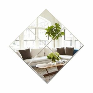  stick only mirror mirror 4 pieces set High-definition float glass looking glass strong clear free collection join entranceway ... under bus room tec-mirror4box