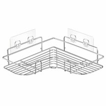 浴室ラック ステンレス お風呂 ラック シャンプーラック コーナー 強力粘着テープ固定 浴室 台所 収納 インテリア tec-shamrack_画像1