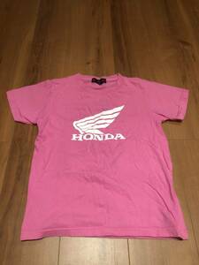 ●HONDA ホンダウイング Tシャツ 130サイズ USED ピンク