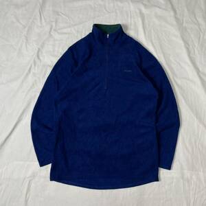 90s 90年代 patagoniaパタゴニアCAPILENEキャプリーン USA製 ハーフジップフリース プルオーバー M ブルー ヴィンテージ 古着 