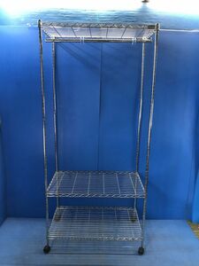 4[ Iris o-yama] metal rack hanger rack 3 step Western-style clothes .. display shelf storage adjustment shelves exhibition shelf interior furniture 160