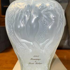 全国送料込 LALIQUE 花器 オマージュ 未使用 デッドストック オパールセント 世界限定500個の 一桁台 003/500 定価50万円 ラリック 元箱付の画像2