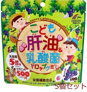 こども肝油＆乳酸菌 ドロップグミ １００粒 5個セット