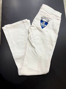 1 раз использование обычная цена 15 десять тысяч GUCCI Gucci белый джинсы Denim 38