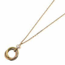 【送料無料】【本物】人気★Cartier★カルティエ★750WG/YG/PG★トリニティ1Pダイヤモンドネックレス★大人女子★洗浄済み★お洒落★_画像1