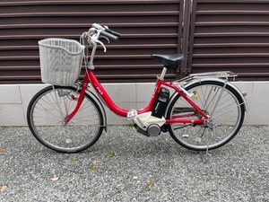 中古 電動アシスト自転車 ヤマハ製 24インチ リチウムイオンバッテリー搭載 充電器付属 前後タイヤ良好 100％組立て発送