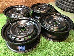 鉄チンホイール 13inch 4.5j+35 PCD100 4穴 鉄 テツ スチールホイール