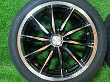 ウエッズスポーツ レオニス 16inch ５j+43 × 165/50R16 PCD100 4穴　ブラックポリッシュ 軽自動車 軽カスタム Ｋカスタム_画像3