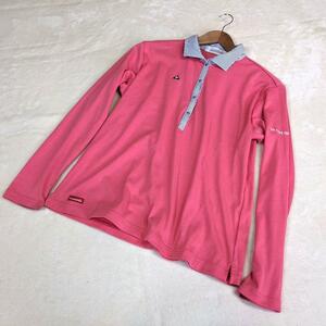 【Lecoq】 Рубашка с длинным рукавом для гольфа Одежда One Point L Розовый женский