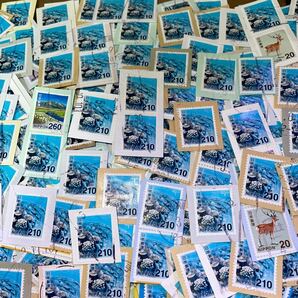 使用済み210円切手、紙付きの西表石垣国立公園 1150枚の画像1