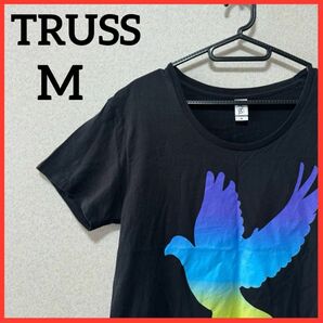 【希少】TRUSS 半袖Tシャツ プリントTシャツ 下野紘デザイン 黒 男女兼用