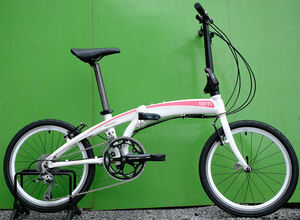 tern( Turn ) tire new goods )VERGE p18) almost beautiful )Shimano 18s)20 -inch ) white color ) folding bicycle used 