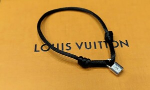 [即決有] LOUIS VUITTON ルイヴィトン ブレスレット ブラスレ ロックイット 人気 ブラック 黒 シルバー 925 パドロック レザー