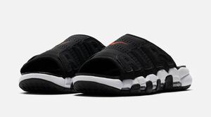 US9 NIKE AIR MORE UPTEMPO SLIDE BLACK ナイキ エア モア アップテンポ スライド モアテン ブラック 黒 JP27cm サンダル