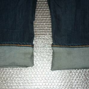 エドウィン レギュラー ストレート EDWIN REGULAR STRAIGHT JEANS W36 ブルー プチユーズド加工 裾ノーカット 日本製 送料520円の画像7