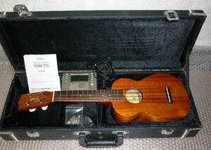 アラモアナ ウクレレ AlaMoana QUALITY UKULELE UK-2500 ハードケース鍵2本付 美品 YAMAHA TUNER-METRONOME TDM-70取説付 おまけ 100サイズ