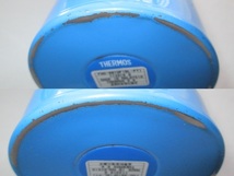 ★中古品 中栓とコップは未使用 THERMOS サーモス 真空断熱2WAYボトル FHO-801WF(BL-PT) ブルーペイント 0.8L 肩から下げられるポーチ付★_画像7