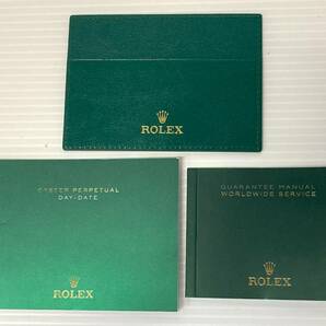 ★☆美品 純正 ROLEX ロレックス DAY-DATE デイデイト ベージュ 現行 Lサイズ 腕時計ケース BOX 冊子 パスケース ウォッチケース 202☆★の画像10